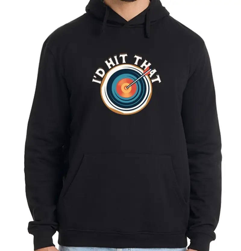 Felpa uomo con cappuccio Ho colpito quel bersaglio di tiro con l