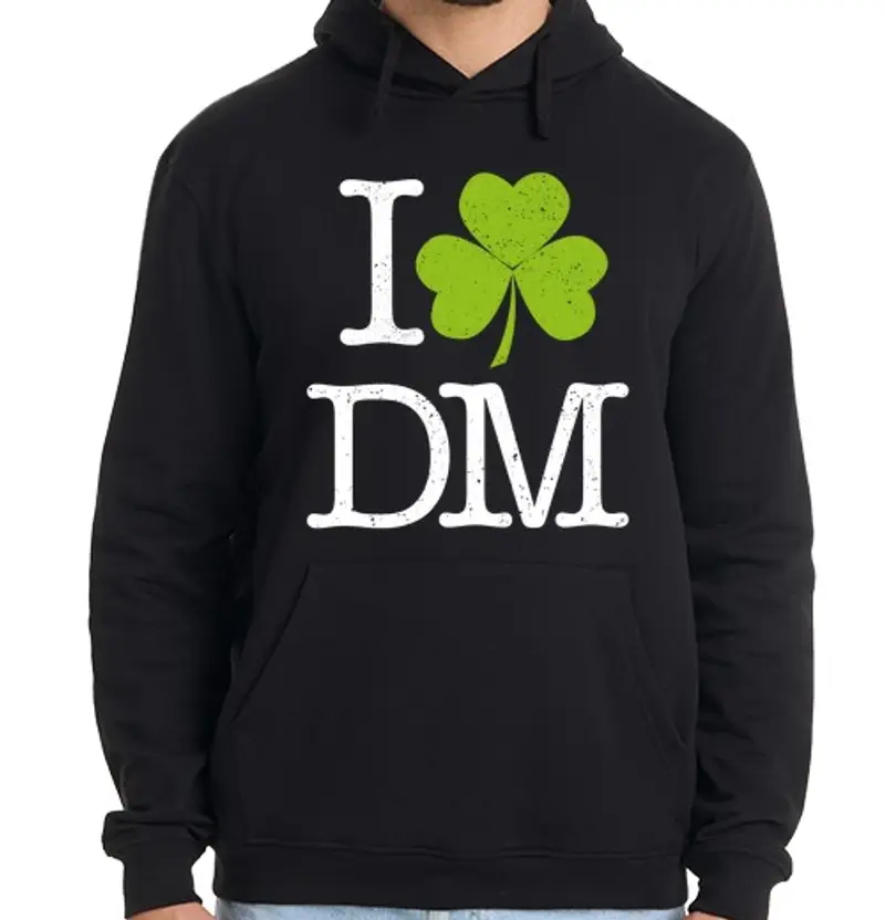 Felpa uomo con cappuccio ho la modalità depeche di trifoglio