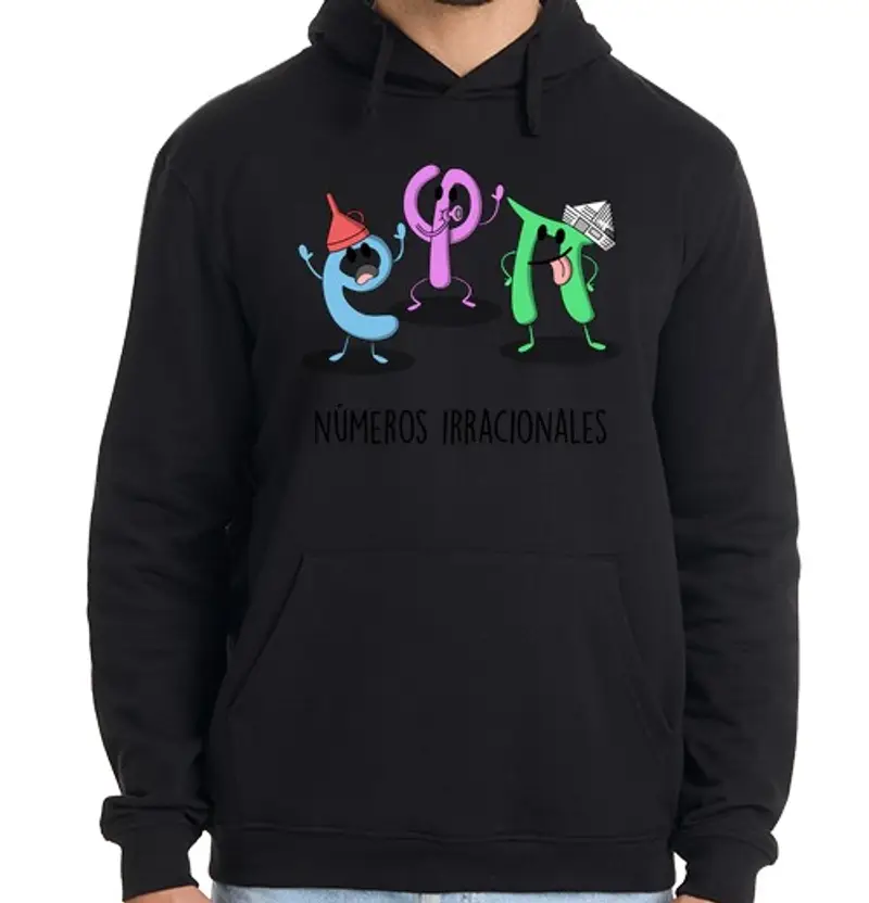 Felpa uomo con cappuccio I numeri irrazionali les