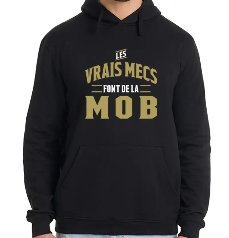 Felpa uomo con cappuccio i veri ragazzi fanno il regalo della ma