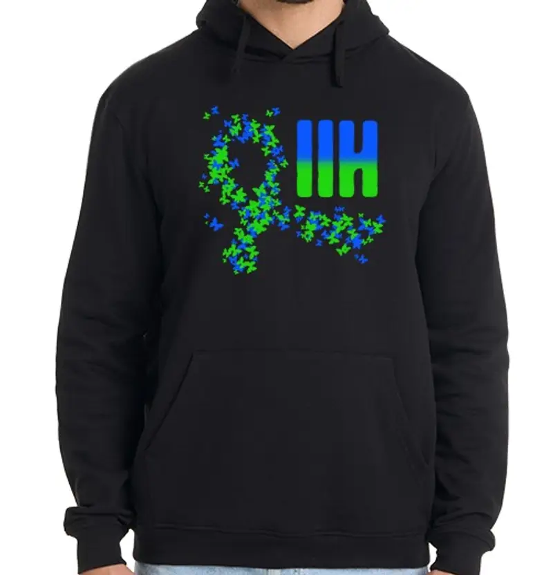 Felpa uomo con cappuccio iih pseudotumor cerebri farfalla