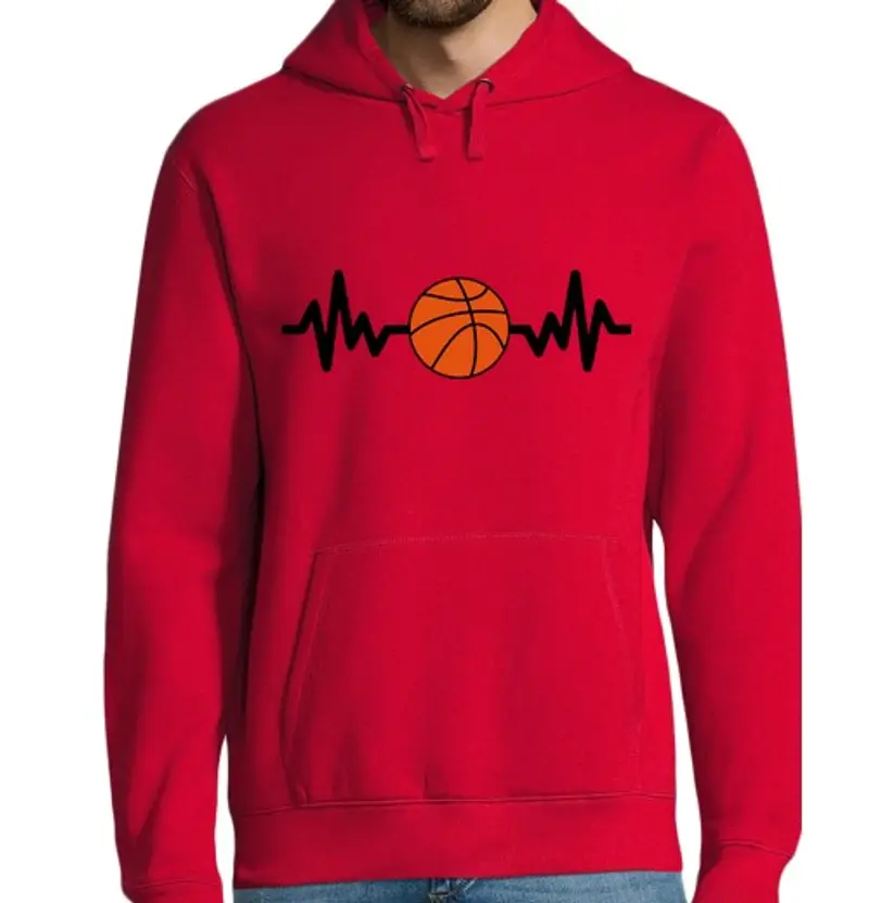 Felpa uomo con cappuccio il basket è life basket basket