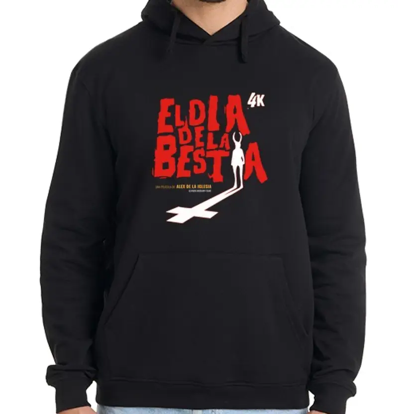 Felpa uomo con cappuccio il giorno della bestia 4k