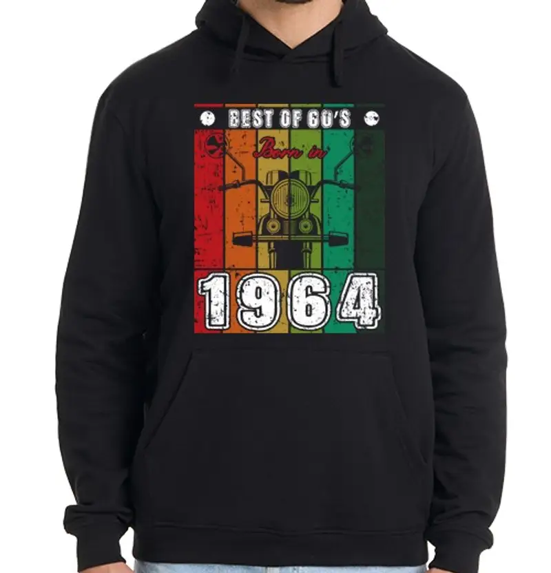 Felpa uomo con cappuccio il meglio degli anni 3960 nato nel 1964
