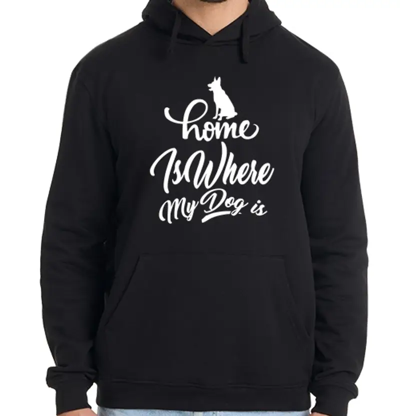 Felpa uomo con cappuccio il mio cane è