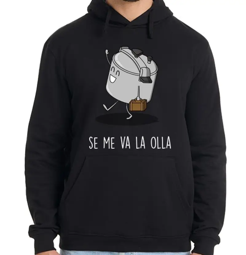 Felpa uomo con cappuccio il mio piatto diventa nero