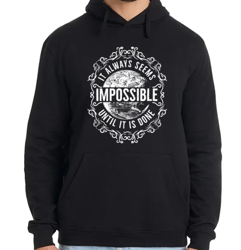 Felpa uomo con cappuccio impossibile