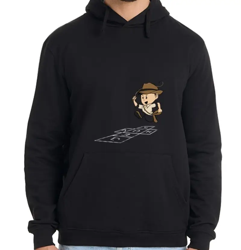 Felpa uomo con cappuccio indiana kid