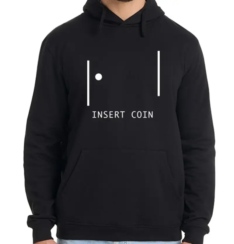 Felpa uomo con cappuccio inserire coin