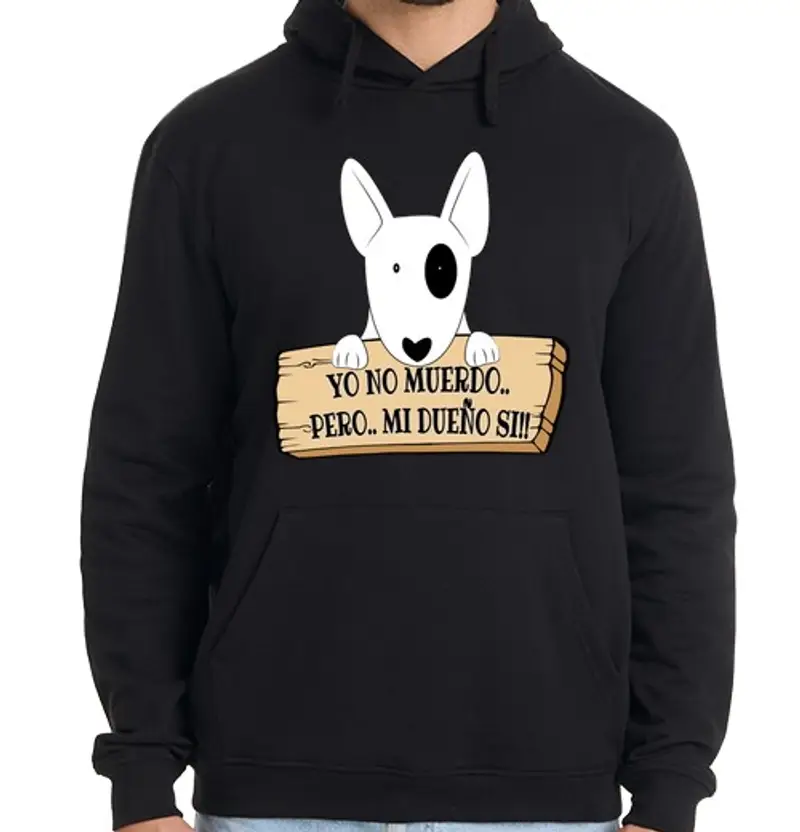 Felpa uomo con cappuccio io non mordo .. ma .. se la mia !!