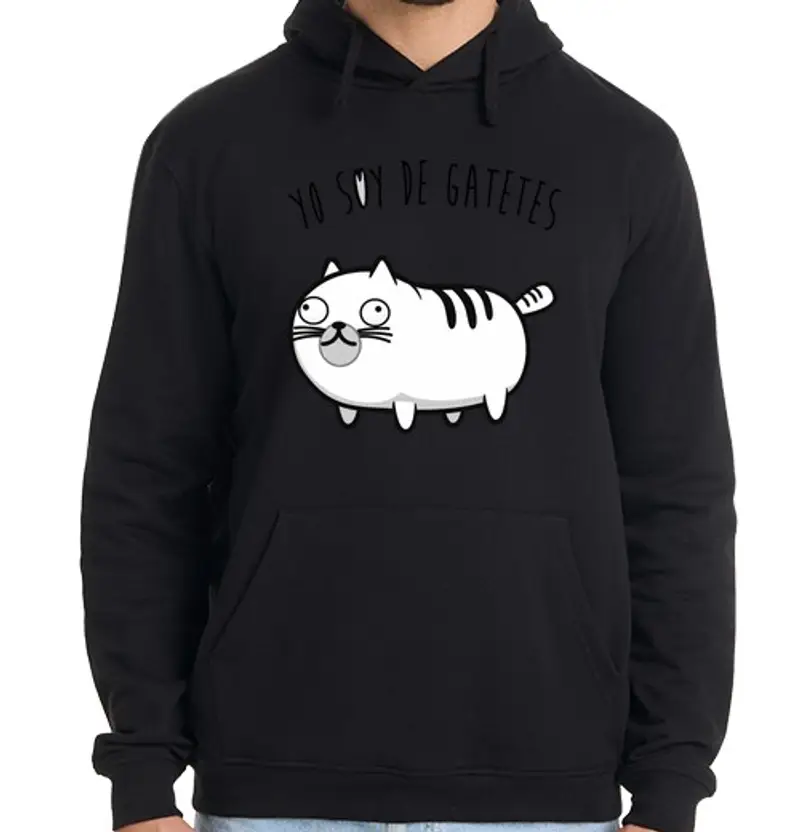 Felpa uomo con cappuccio io sono di gatetes