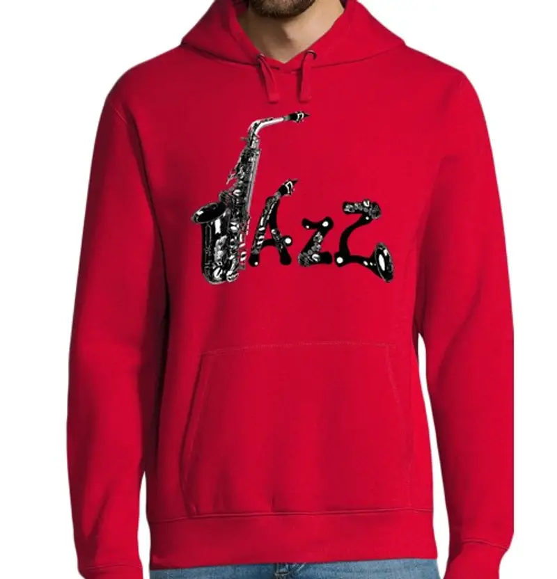 Felpa uomo con cappuccio jazz