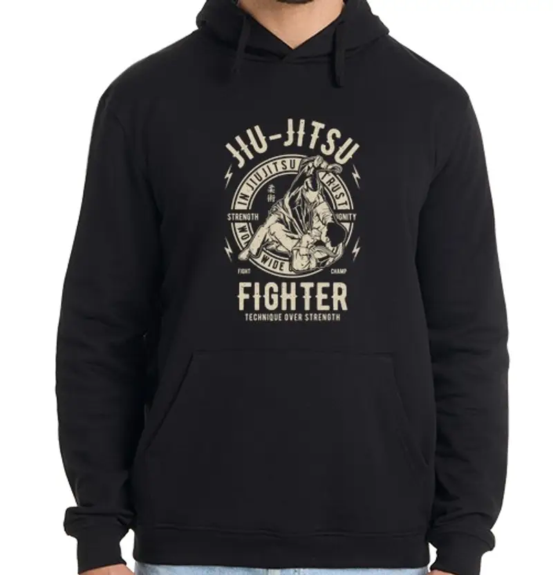 Felpa uomo con cappuccio jiu jitsu