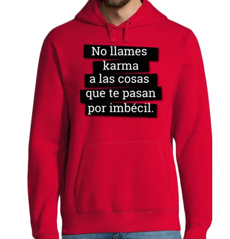 Felpa uomo con cappuccio karma