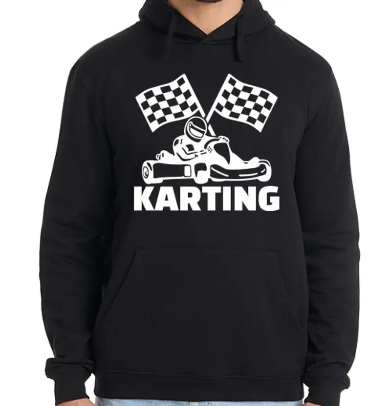 Felpa uomo con cappuccio karting