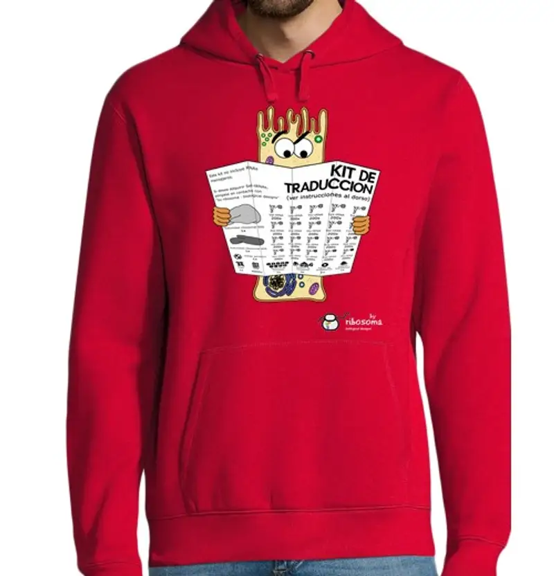 Felpa uomo con cappuccio kit di traduzione · enterociti (fondi o