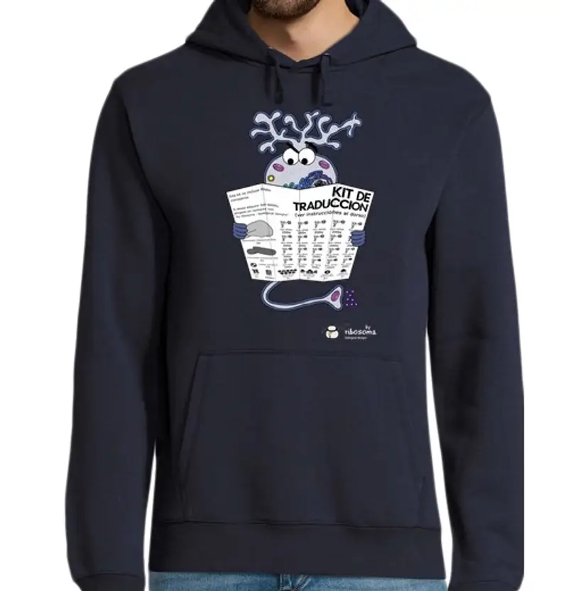 Felpa uomo con cappuccio · kit di traduzione neurone (fondi scuri