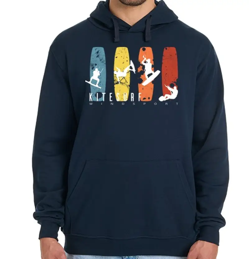 Felpa uomo con cappuccio kitesurf