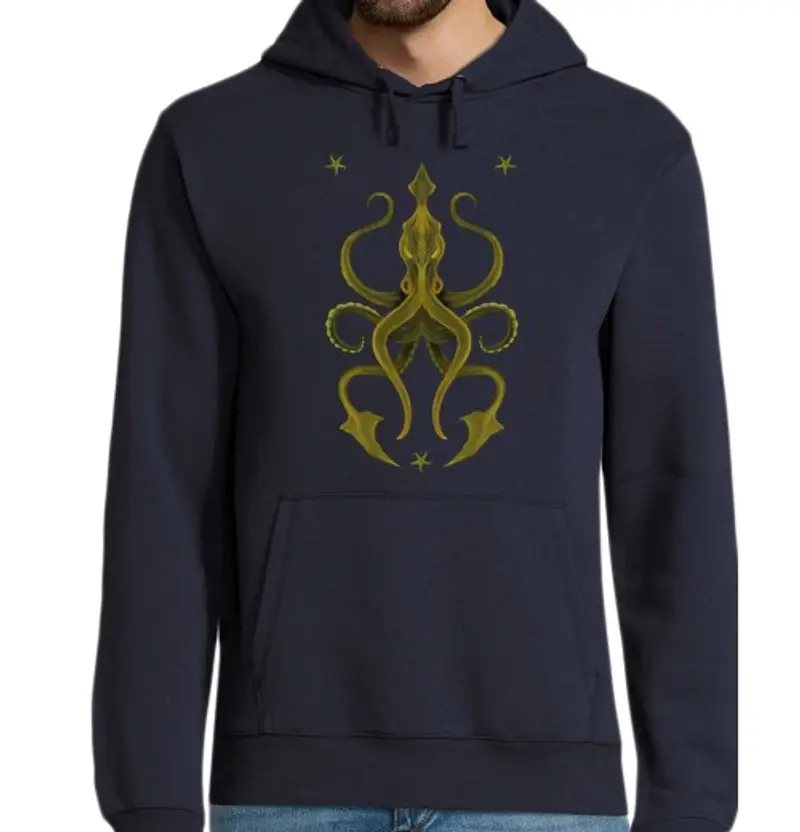 Felpa uomo con cappuccio kraken