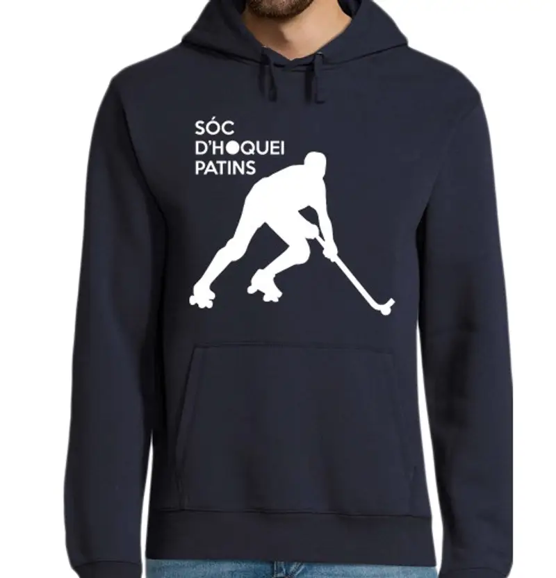 Felpa uomo con cappuccio l39 skate a rotelle è 2 bianchi