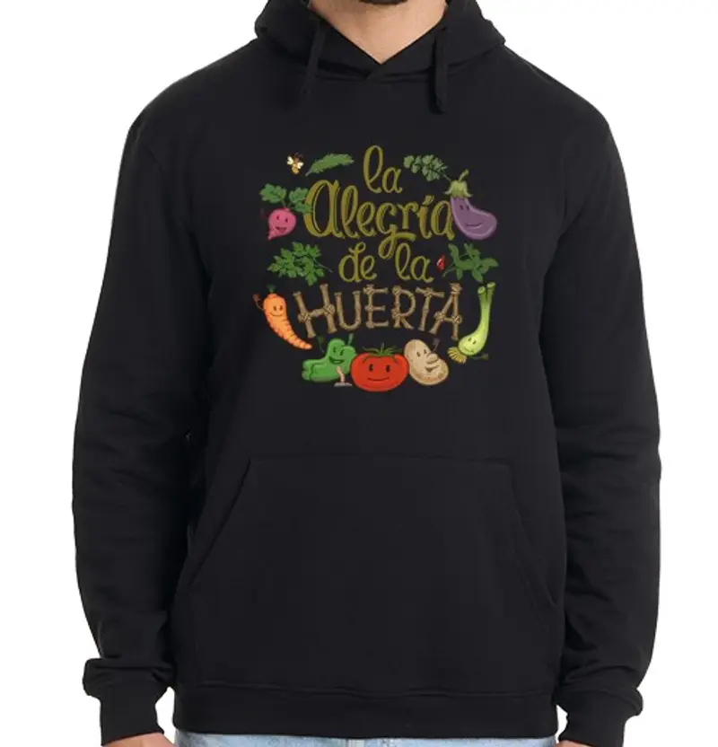 Felpa uomo con cappuccio la gioia del giardino