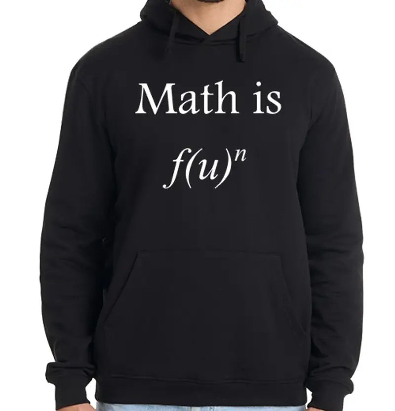 Felpa uomo con cappuccio la matematica è divertentitente