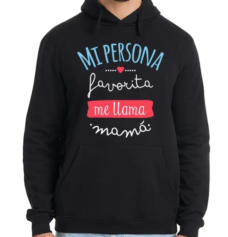 Felpa uomo con cappuccio la mia persona preferita mi chiama mamm