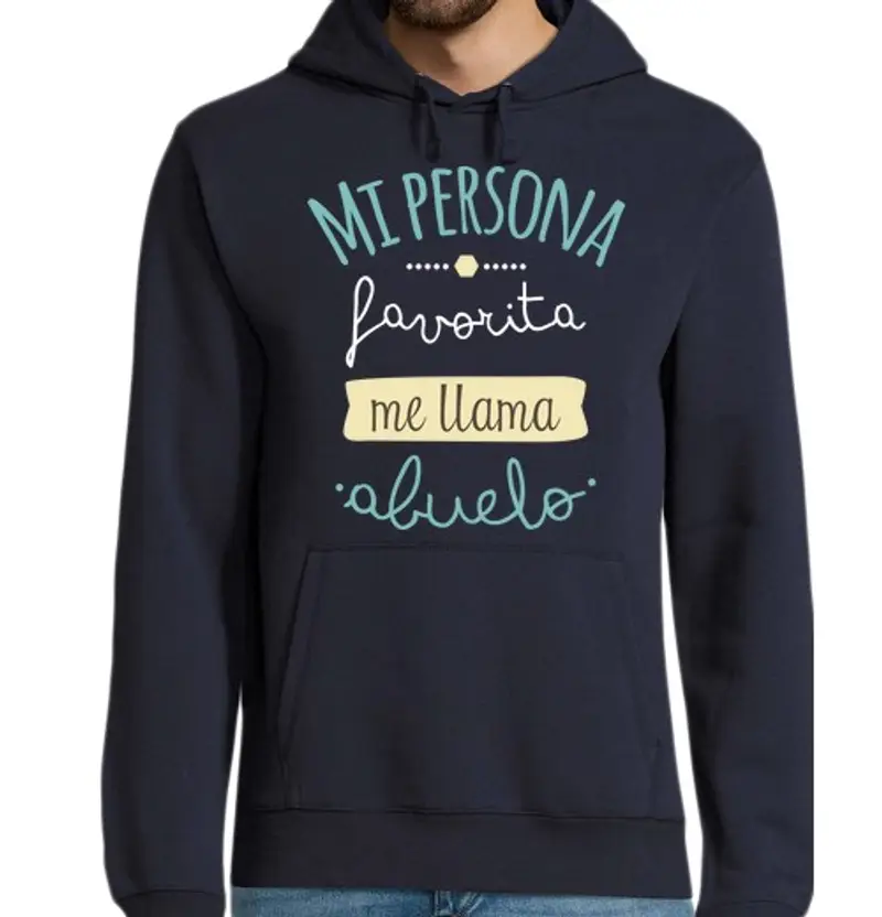 Felpa uomo con cappuccio la mia persona preferita mi chiama nonn