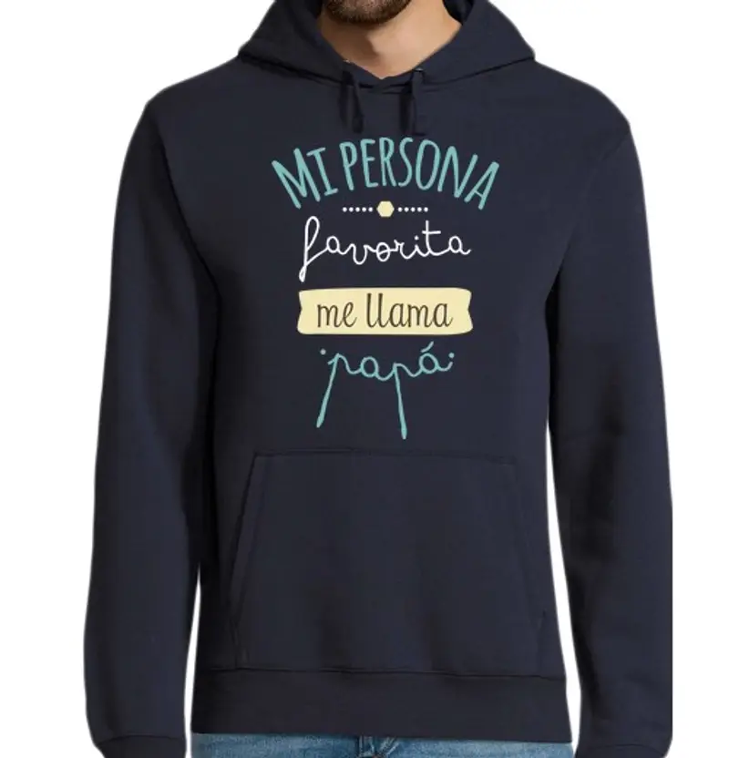 Felpa uomo con cappuccio la mia persona preferita mi chiama papà