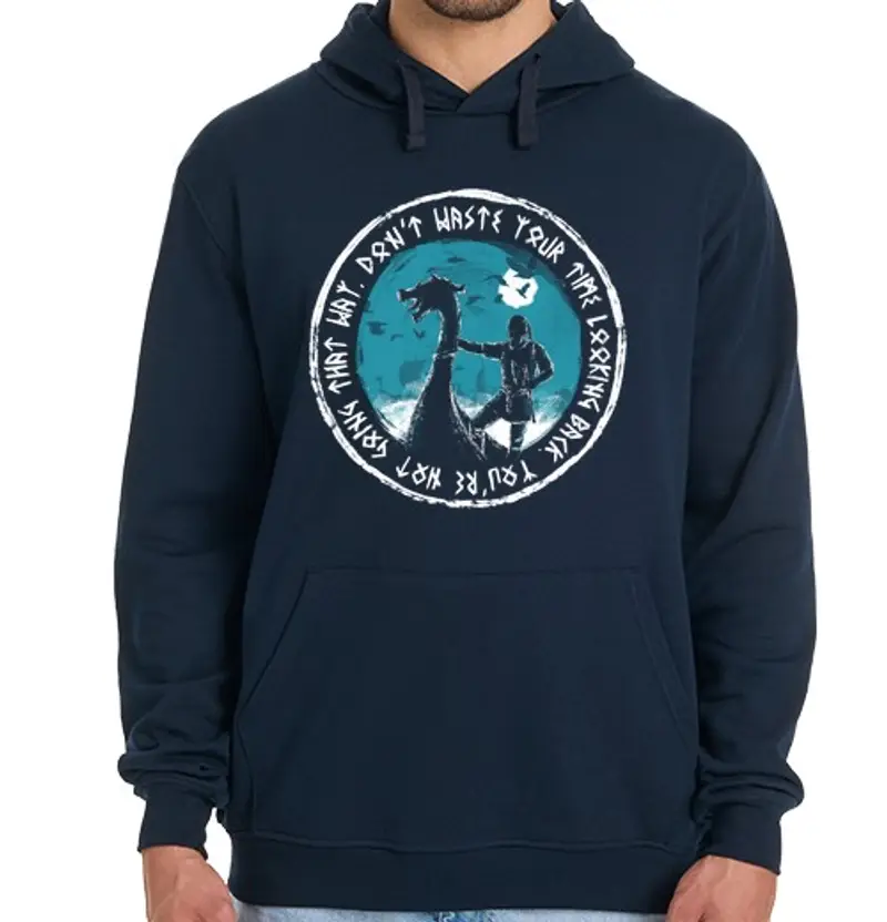 Felpa uomo con cappuccio la strada giusta