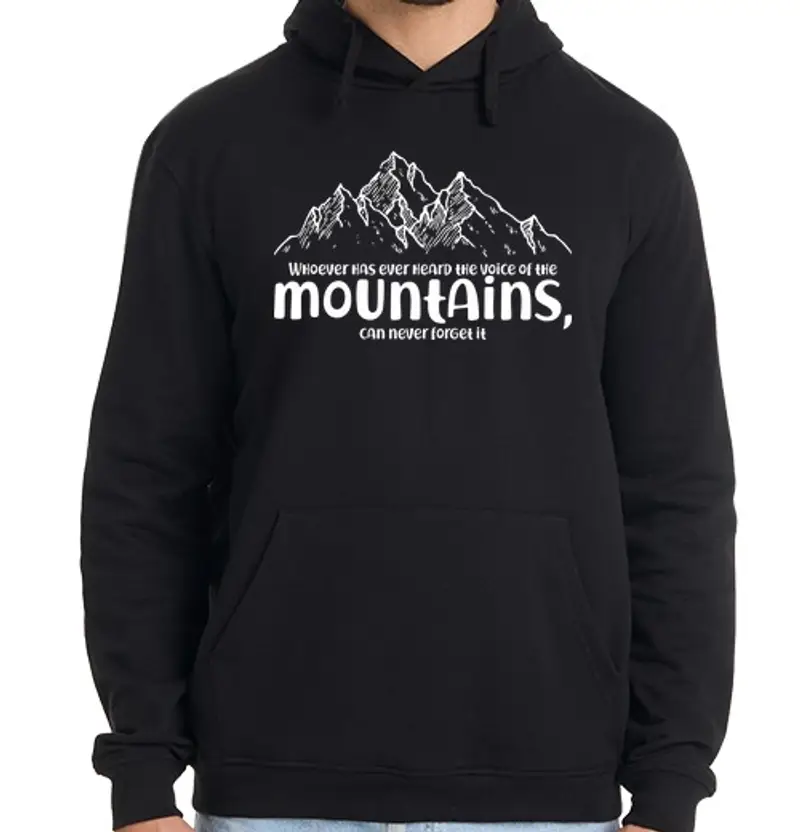 Felpa uomo con cappuccio la voce of mountain s
