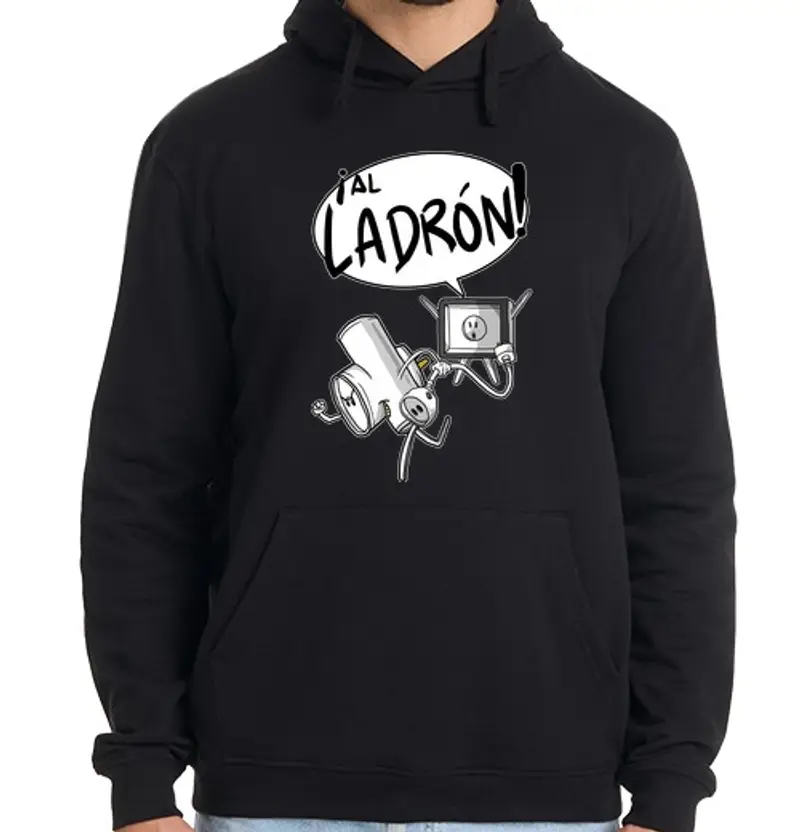 Felpa uomo con cappuccio ladro