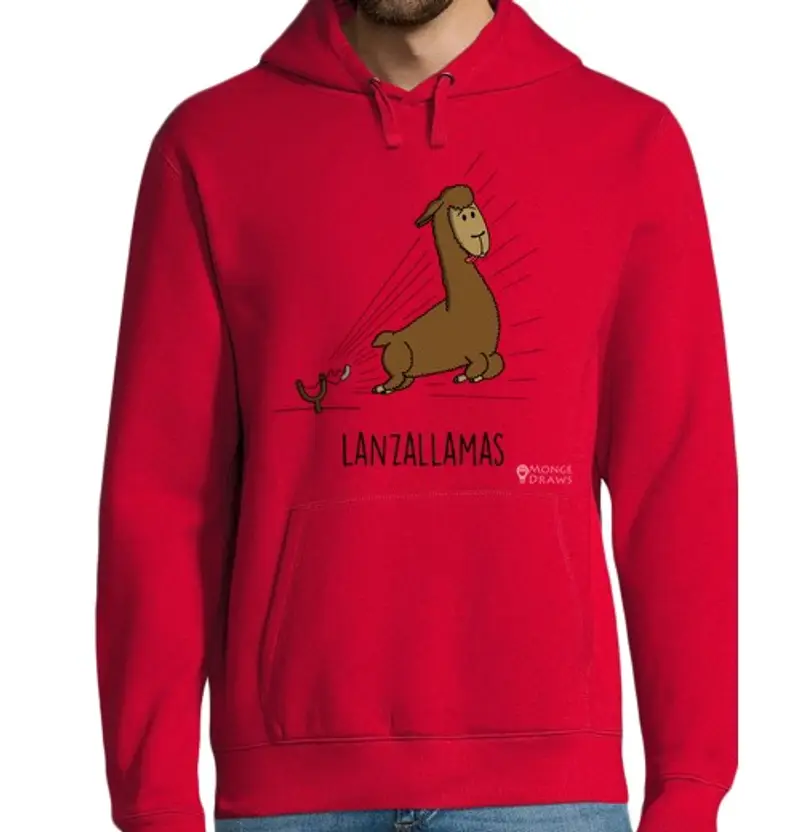 Felpa uomo con cappuccio lanciafiamme