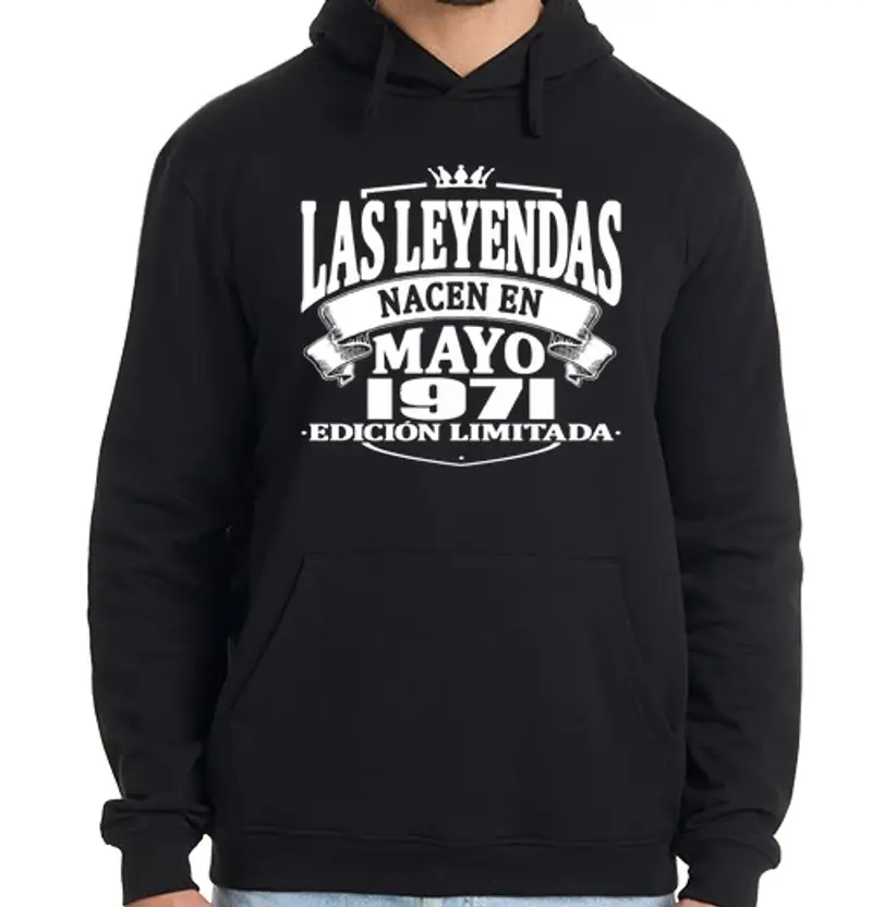 Felpa uomo con cappuccio le l eye NDAS n ace n Maggio 1971