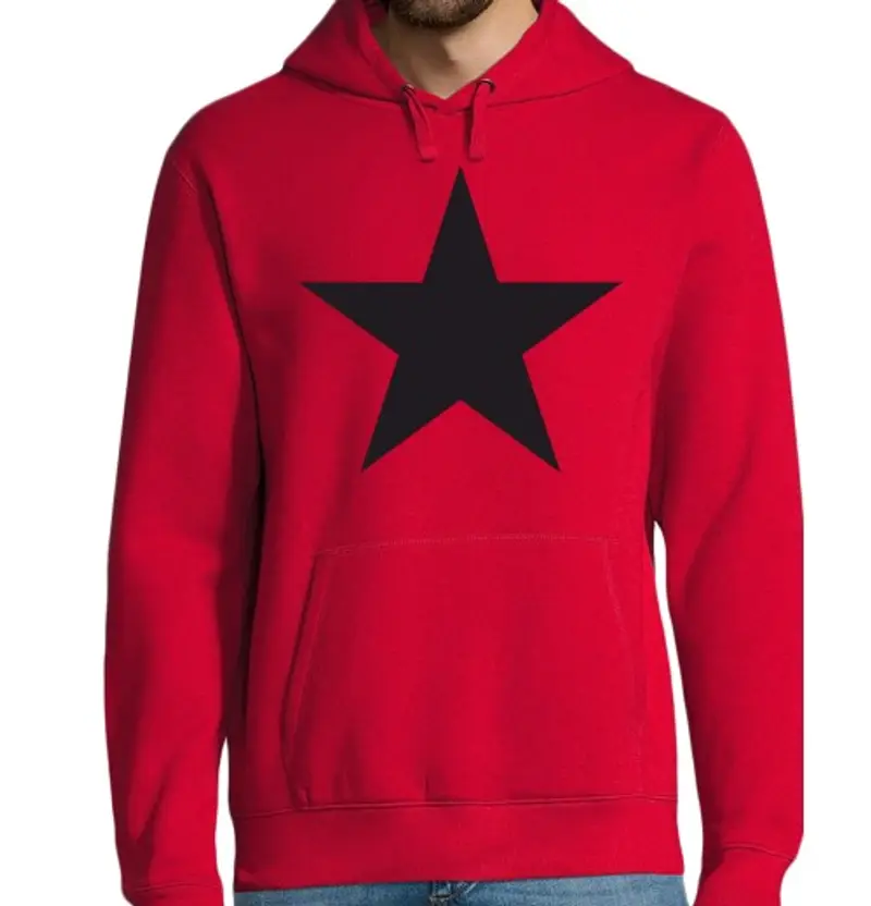 Felpa uomo con cappuccio lei nera