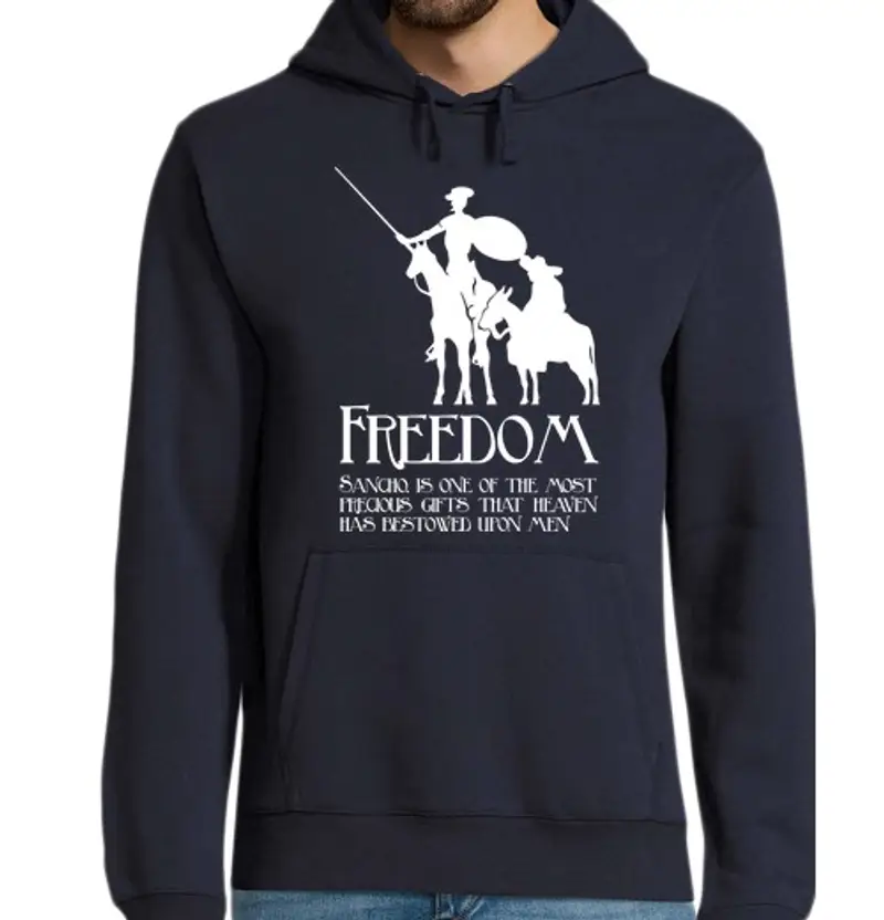 Felpa uomo con cappuccio libertà sancho