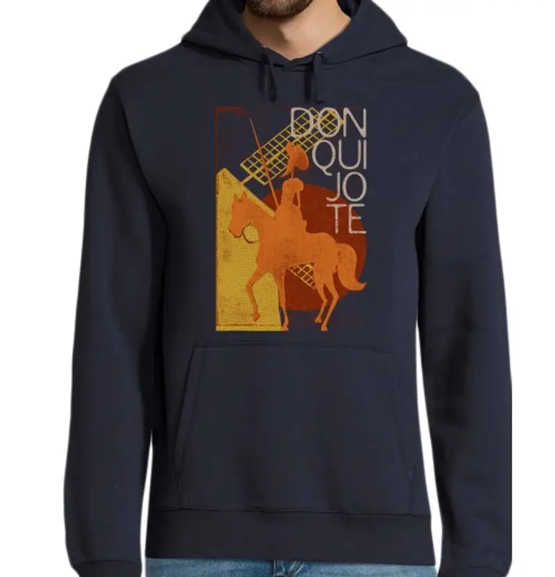 Felpa uomo con cappuccio libri classici - don chisciotte