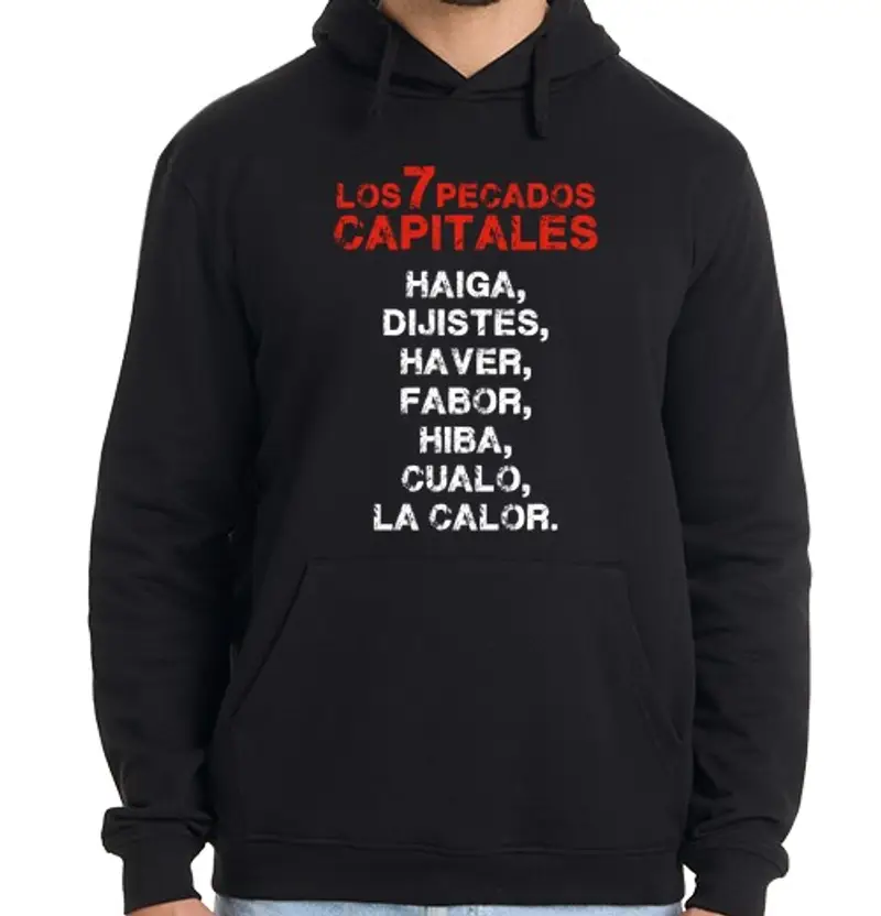 Felpa uomo con cappuccio los 7 peccati capitali capite les