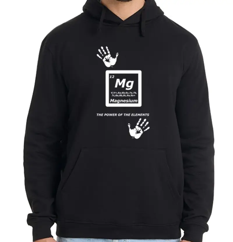 Felpa uomo con cappuccio magnesio