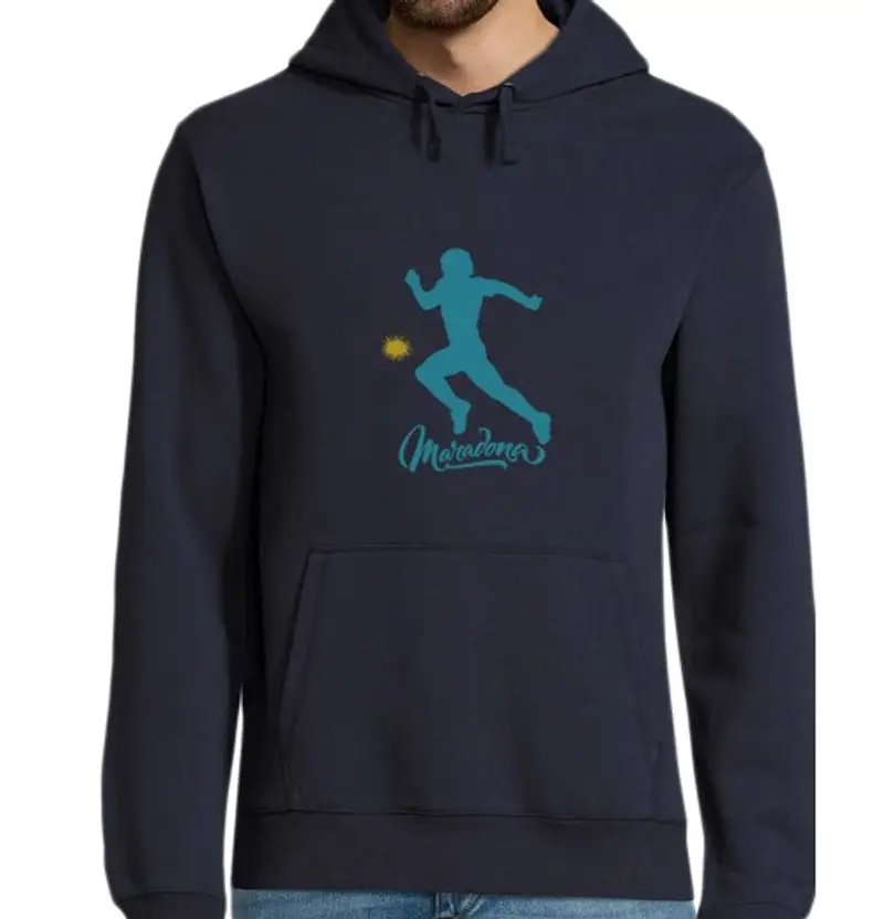 Felpa uomo con cappuccio maradona ha got ipo