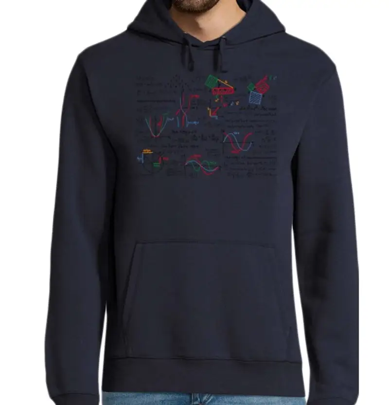 Felpa uomo con cappuccio matematica