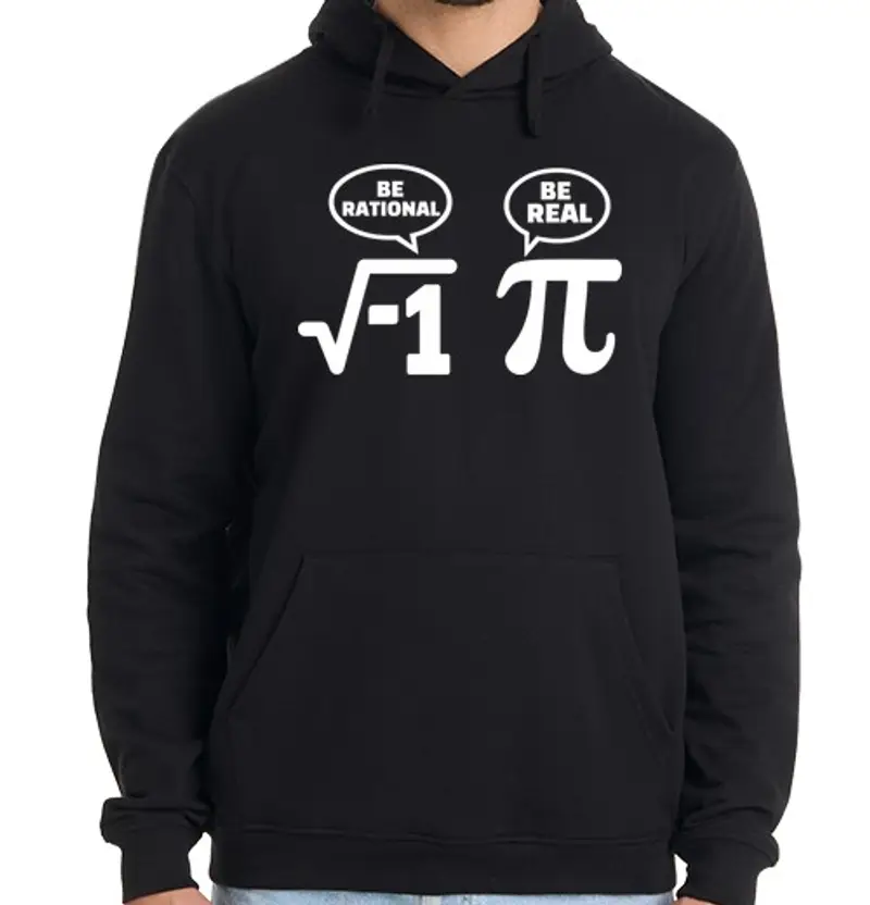 Felpa uomo con cappuccio matematica nerd comico pi