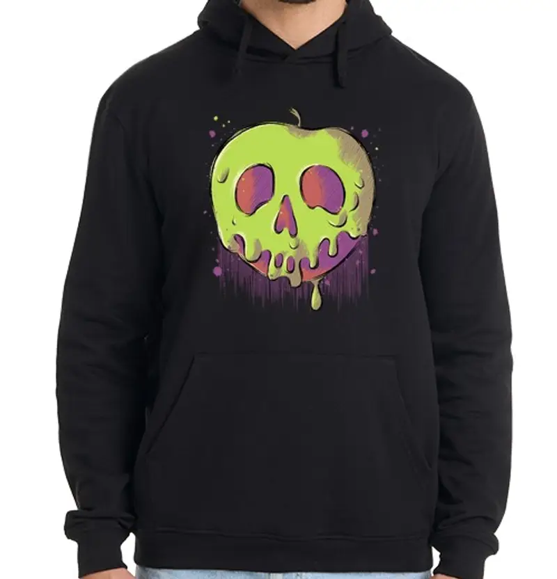 Felpa uomo con cappuccio mela avvelenata