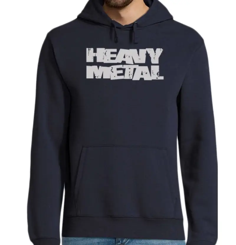 Felpa uomo con cappuccio metal heavy metal
