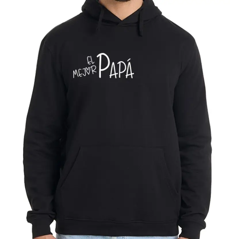 Felpa uomo con cappuccio Miglior papà bianco