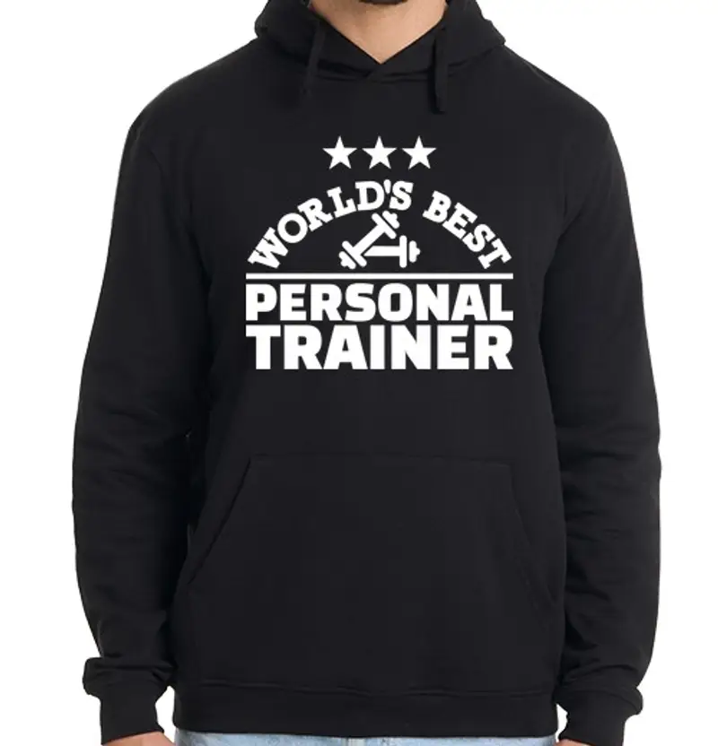 Felpa uomo con cappuccio miglior personal trainer del mondo