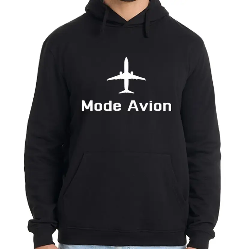 Felpa uomo con cappuccio modalità aereo