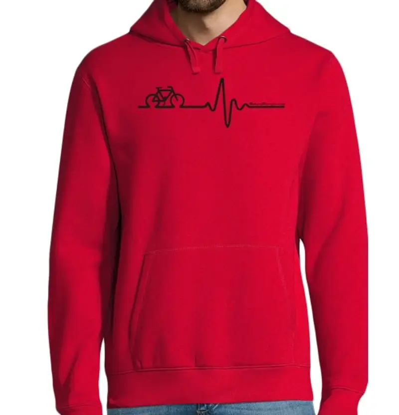 Felpa uomo con cappuccio moto cardio