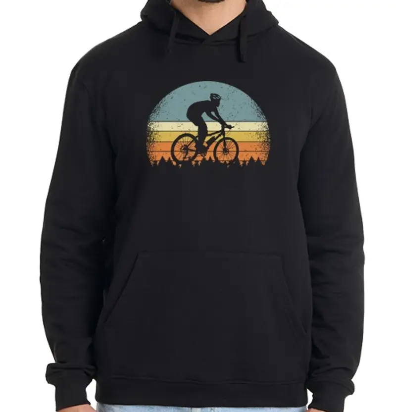 Felpa uomo con cappuccio mountain bike biciclette ciclismo monta