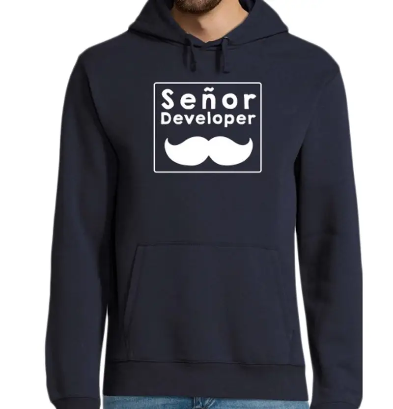 Felpa uomo con cappuccio Mr Developer White